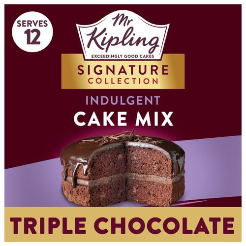 Mr Kipling Signature Triple Chocolate Cake Mix 368g, British Import (Pack of 2)
