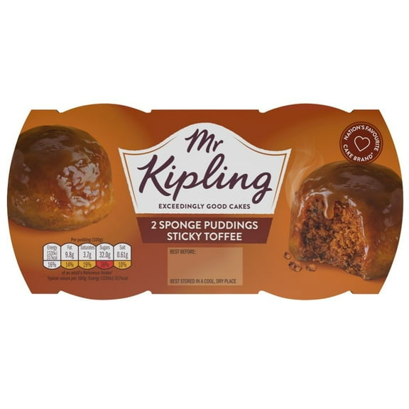 Mr Kipling Sticky Toffee Sponge Puddings 2X108g (Pack of 4)