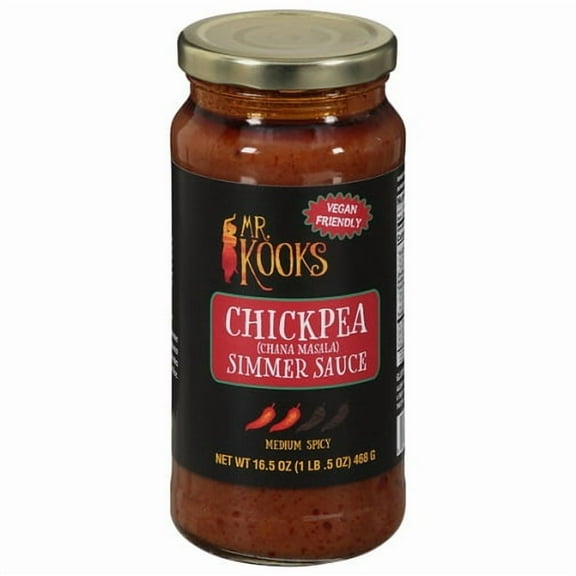 Mr. Kooks Medium Spicy Chickpea Simmer Sauce 16.5 oz