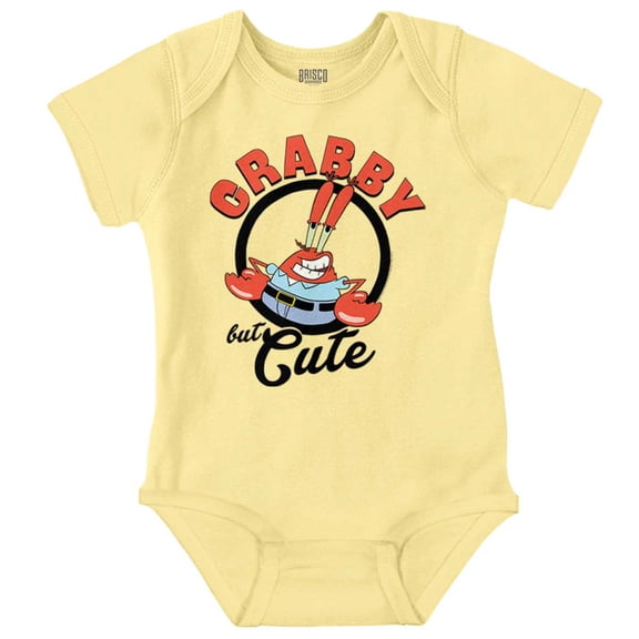 Mr.Krabs Krabby But Cute Cartoon Romper Boys or Girls Infant Baby Brisco Brands NB
