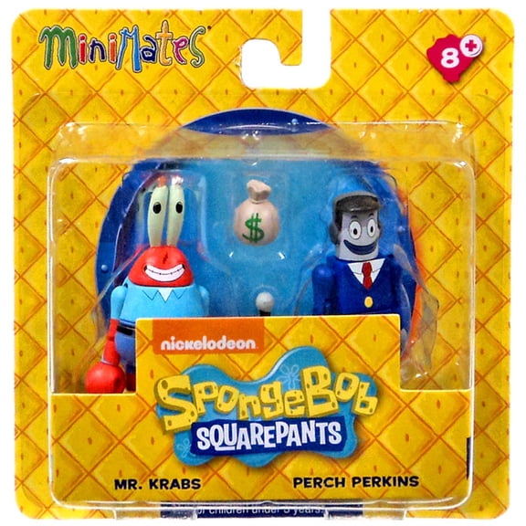 Mr. Krabs & Perch Perkins Minifigure 2-Pack Minimates Series 1