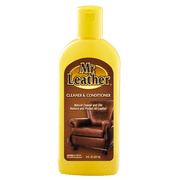 Mr. Leather Cleaner and Conditioner 8 oz - Restores & Protects All Leather with Natural Oils - Hydrating and Water-Repelling Cream for Couches, Car Interior, Shoes, and Bags