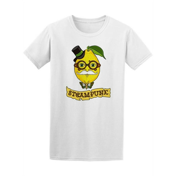 Mr Lemon Drawing Steampunk T-Shirt Men -Image by Shutterstock, Male 3X-Large
