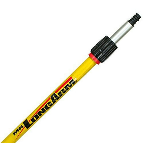 Mr. LongArm Pro-Pole 3204 Extension Pole, 1-1/16 in Dia, 2.2 to 3.9 ft L, Aluminum, Fiberglass Handle