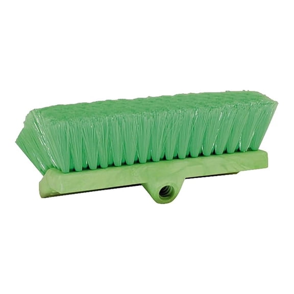 Mr Longarm Marine Brush - Soft Green Flow-Thru Bi-Level Boat Brush - Extendable Pole Attachment - Boat Cleaning Kit Accessories - Hull & Deck Cleaning