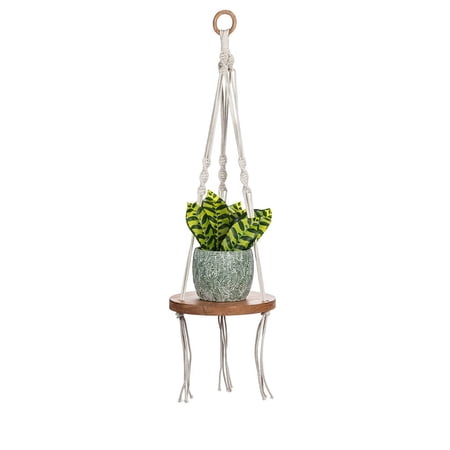 Abbott Collection Macrame Plant Holder with Base