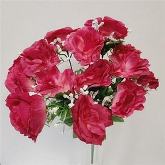 Mr. MJs CM-NT001LB 14 Light Burgundy Open Roses Artificial Flowers
