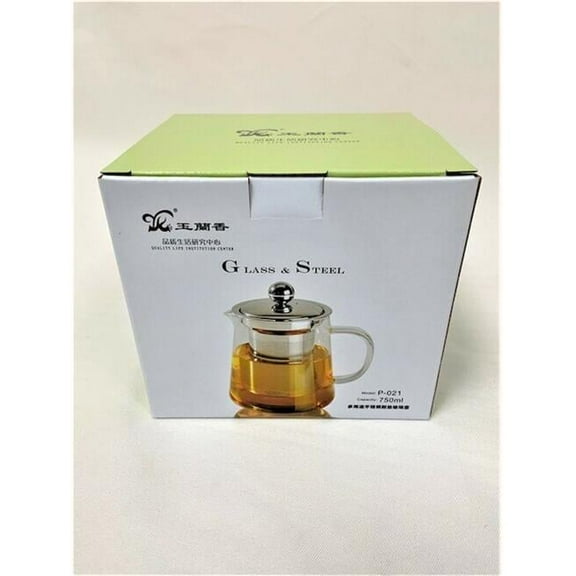 Mr. MJs Glass with Stainless Steel Infuser Teapot