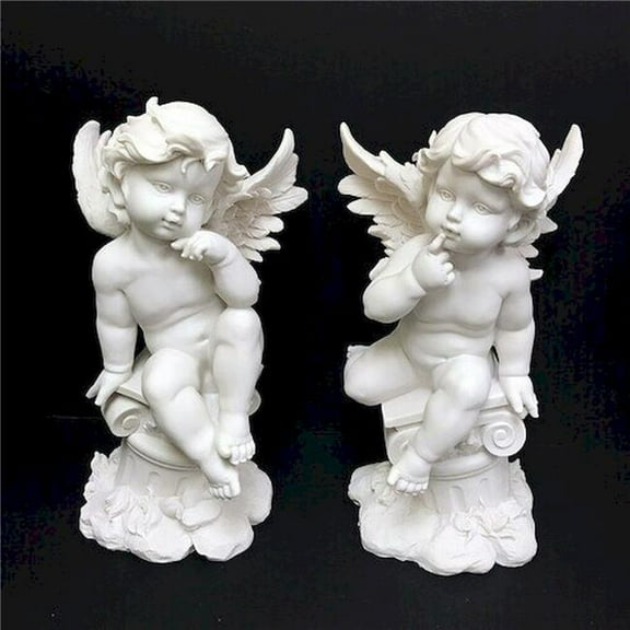 Mr. MJs HO-H8-25A853 Cherubs Statuette - Set of 2