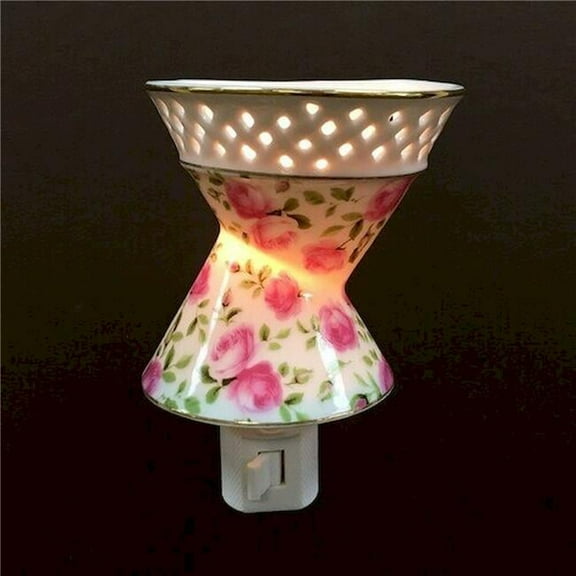Mr. MJs HO-HNL121BL Pink Roses on A Twist Shaped Night Light