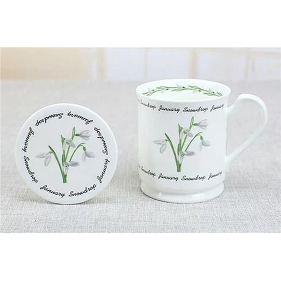 Mr. MJs HO-M1001-1 January-Snowdrop Drink Mug