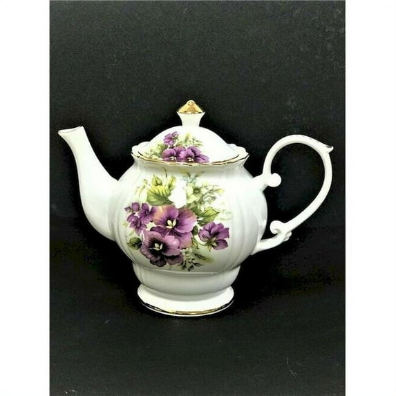 Mr. MJs HO-S3275A-16D271 Purple Flowers Teapot
