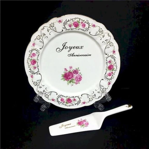 Mr. MJs Joyeux Anniversaire Cake Server & Cake Plate