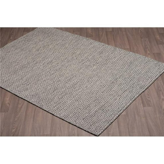 Mr. MJs Trading 5 x 8 ft. Nordique Gray Handmade Reversible Wool Rectangle Area Rug - Gray - 5' x 8'
