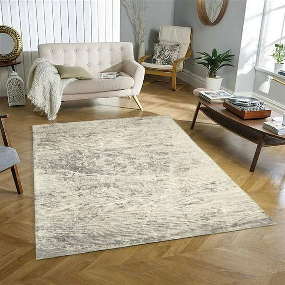 Mr. MJs Trading 9 x 12 ft. Allure Hand Loomed Viscose Ivory & Grey Rectangle Area Rug