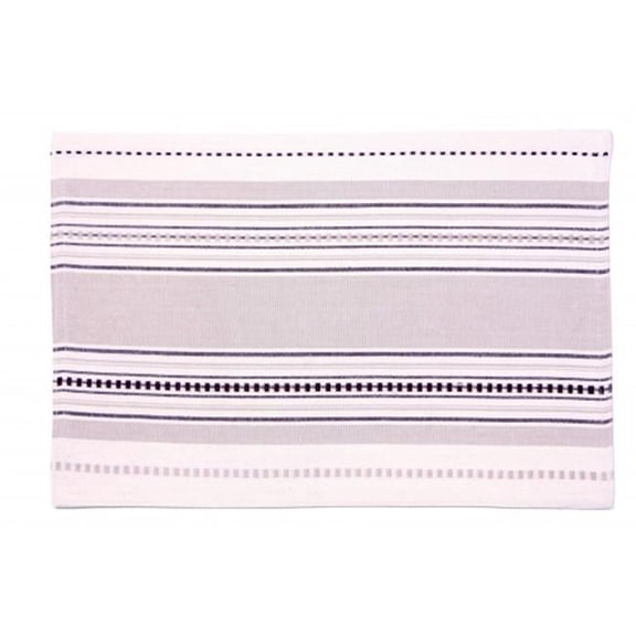 Mr. MJs Trading AG-01270S-4 19 in. Ribbed Placemats, Coco Stripe - Set of 4