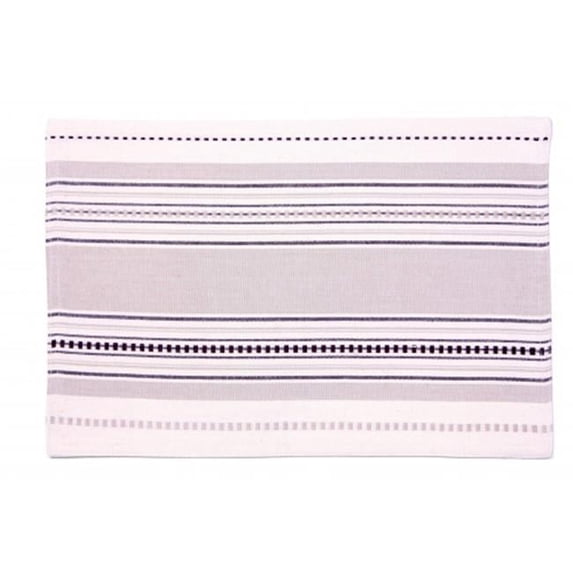 Mr. MJs Trading AG-01270S-4 19 in. Ribbed Placemats, Coco Stripe - Set of 4