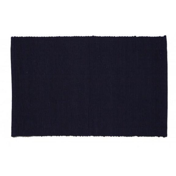 Mr. MJs Trading AG-01307S-4 19 in. Ribbed Placemats, Black - Set of 4