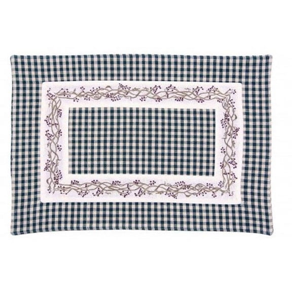 Mr. MJs Trading AG-02297S-4 19 in. Ribbed Placemats, Berryvine Green - Set of 4