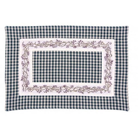 Mr. MJs Trading AG-02297S-4 19 in. Ribbed Placemats, Berryvine Green - Set of 4
