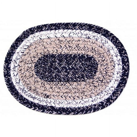 Mr. MJs Trading AG-03298-13x19 Braided Placemat, Black Haze - 13 x 19 in.