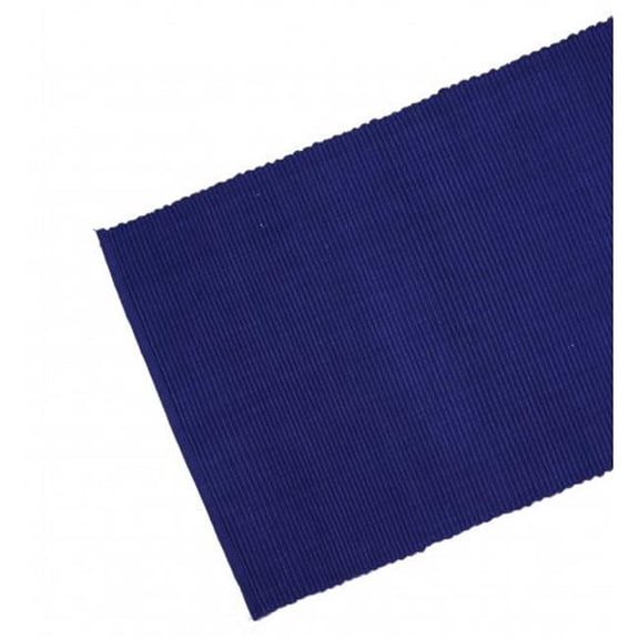 Mr. MJs Trading AG-07321-13x54 13 x 54 in. Ribbed Table Runner, Navy Blue