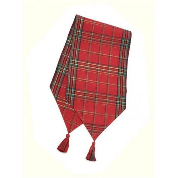 Mr. MJs Trading AG-11203-13x54 13 x 54 in. Ribbed Table Runner with Tassels, Deerprook