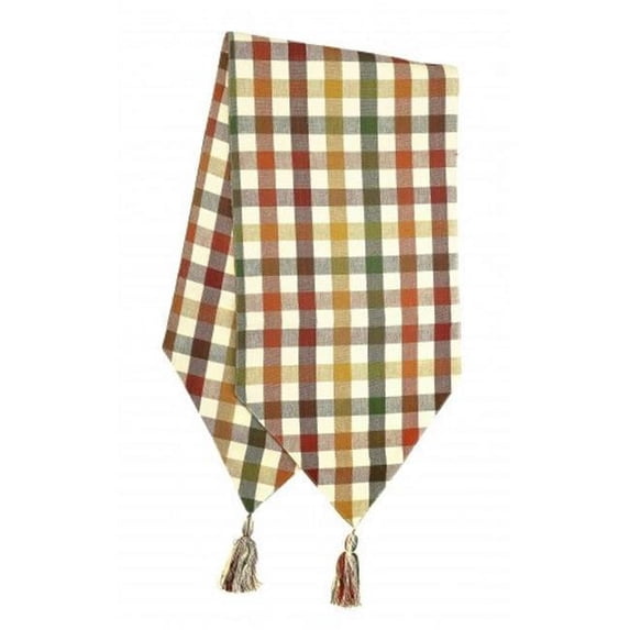 Mr. MJs Trading AG-11210A-13x54 13 x 54 in. Ribbed Table Runner with Tassels, Cambridge