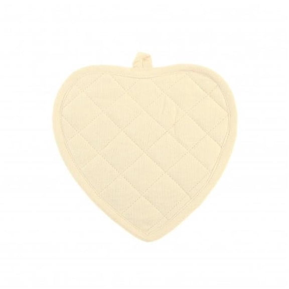 Mr. MJs Trading AG-41306S-2 Pot Holders Heart, Natural & Ecru - Set of 2