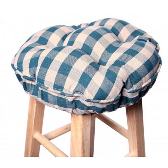 Mr. MJs Trading AG-61252 Bar Stool Cushion, Green Check