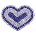 thumbnail image 1 of Mr. MJs Trading AG-64222 Braided Heart Rug, Sand Blue, 1 of 1