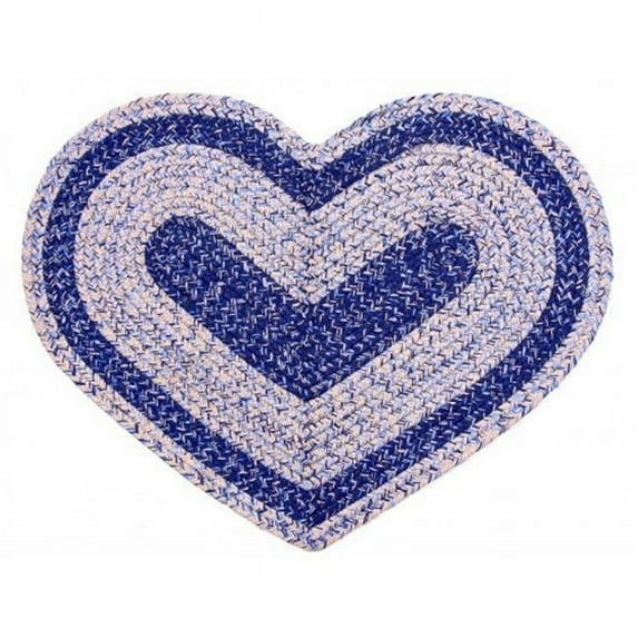 Mr. MJs Trading AG-64222 Braided Heart Rug, Sand Blue