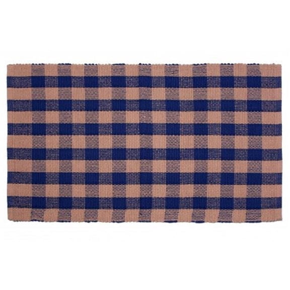 Mr. MJs Trading AG-65250-60x96 60 x 96 in. Floor Mat, Beige & Navy Check
