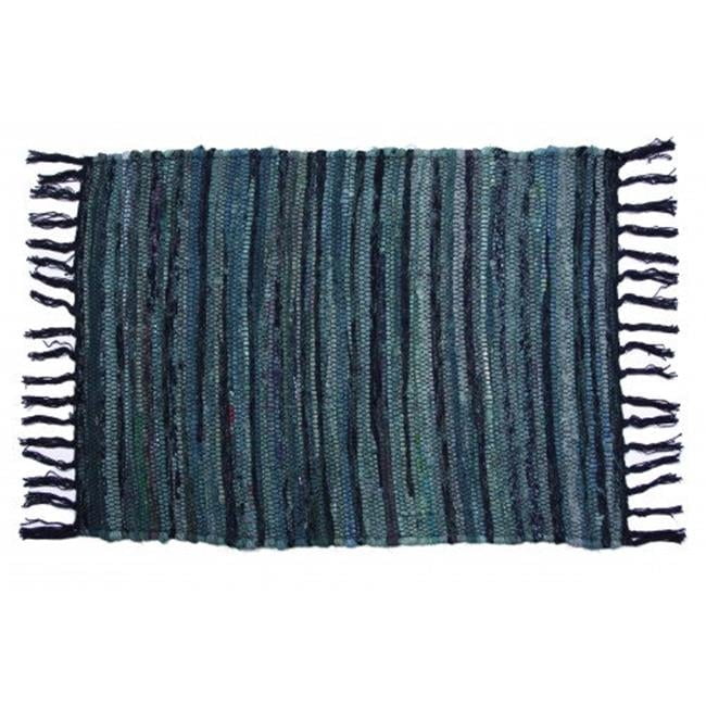 Mr. MJs Trading AG-66320-30x44 30 x 44 in. Chindi Rug, Hunter Green ...