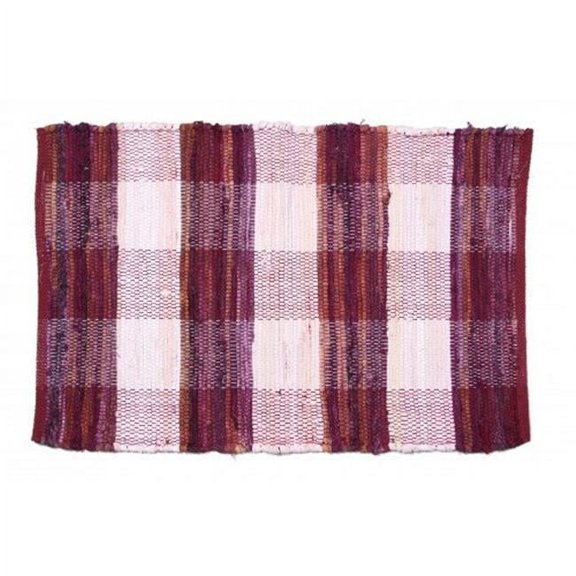 Mr. MJs Trading AG-66503-24x36 24 x 36 in. Chindi Rug, Wine Check