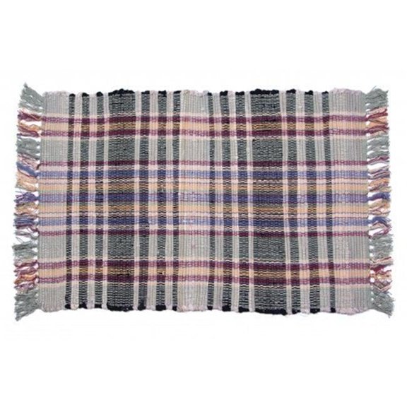 Mr. MJs Trading AG-66506-48x72 48 x 72 in. Chindi Rug, Green Check