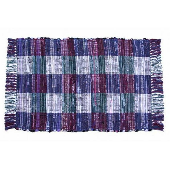 Mr. MJs Trading AG-66507-30x44 30 x 44 in. Chindi Rug, Multi Check