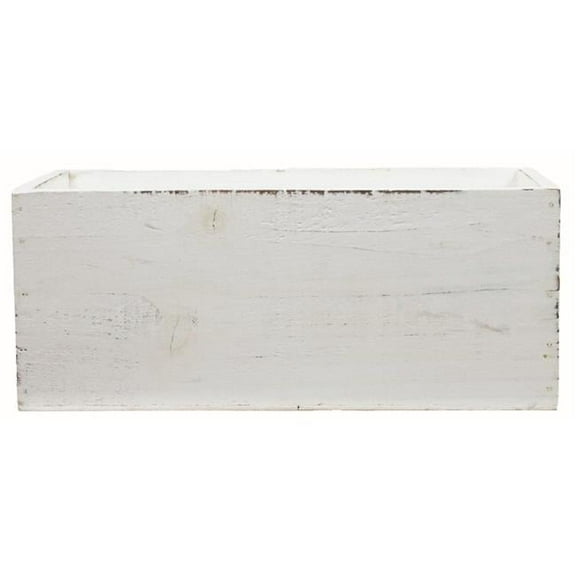 Mr. MJs Trading AI-3405COL Distressed White Rectangular Crate