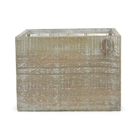 Mr. MJs Trading AI-3511RS Rustic Brown Finish Cube Planter