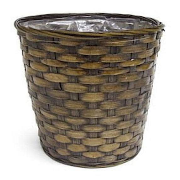 Mr. MJs Trading AI-3525GB 7 in. Round Woven Basket Planter