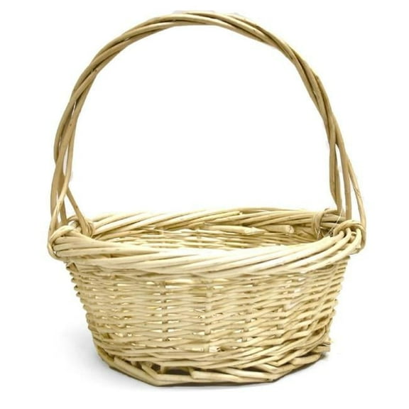 Mr. MJs Trading AI-4066C Round with Handle & Rolled Rim Willow Basket