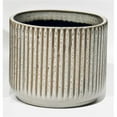thumbnail image 1 of Mr. MJs Trading AI-CE00-157 Taupe & Beige Striped Ceramic Planter, 1 of 1