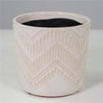 thumbnail image 1 of Mr. MJs Trading AI-CE00-180 White Patterned Glazed Ceramic Planter, 1 of 1
