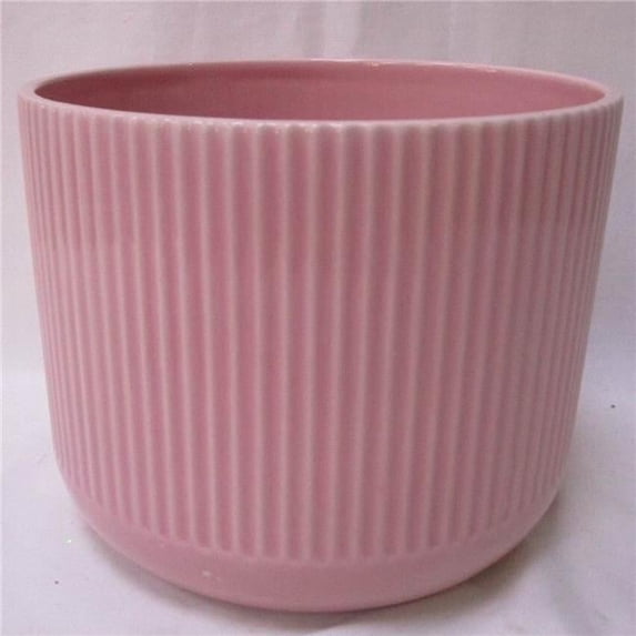 Mr. MJs Trading AI-CE10-439 Pink Ribbed Planter