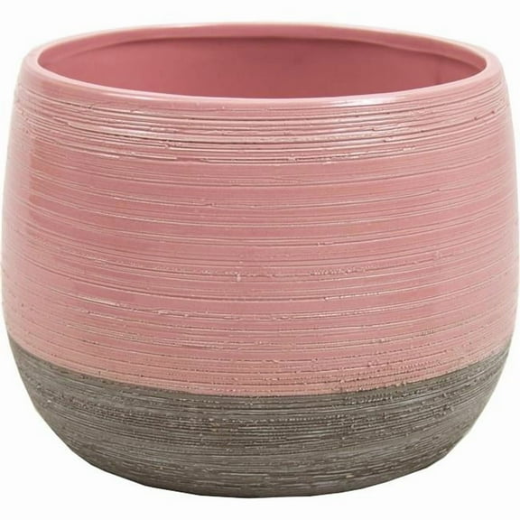 Mr. MJs Trading AI-CE10NPI Glossy Pink & Matte Gray Planter