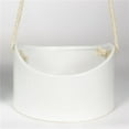 thumbnail image 1 of Mr. MJs Trading AI-CE554WH White Glazed Ceramic with Rope Hanger Hanging Planter, 1 of 1