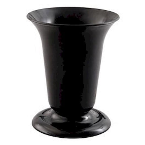 Mr. MJs Trading AI-DL420BLA Black Plastic Trumpet Urn Vase