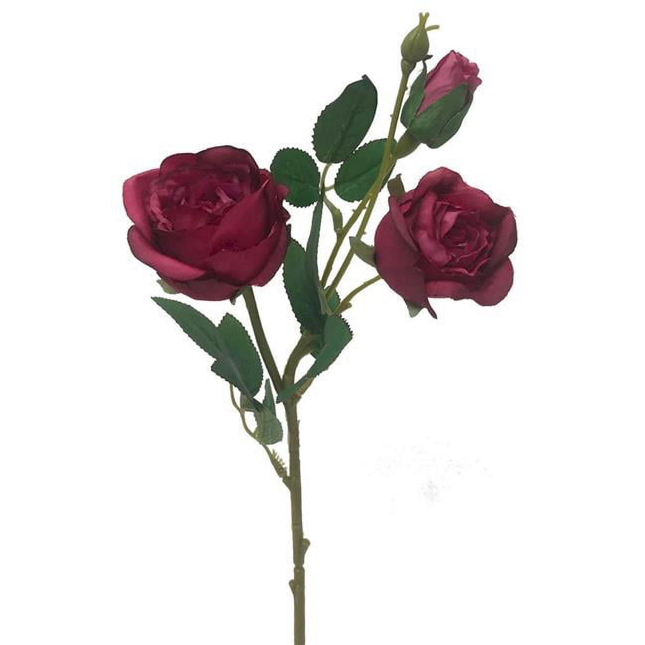 Mr. MJs Trading AIFL3973AUB Aubergine English Garden Rose Artificial Flower