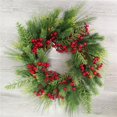 thumbnail image 1 of Mr. MJs Trading AI-FL7099 Red Berries with Greenery Wreath, 1 of 1