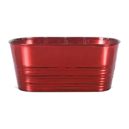 Mr. MJs Trading AI-GA3405RR Metallic Red Metal Planter